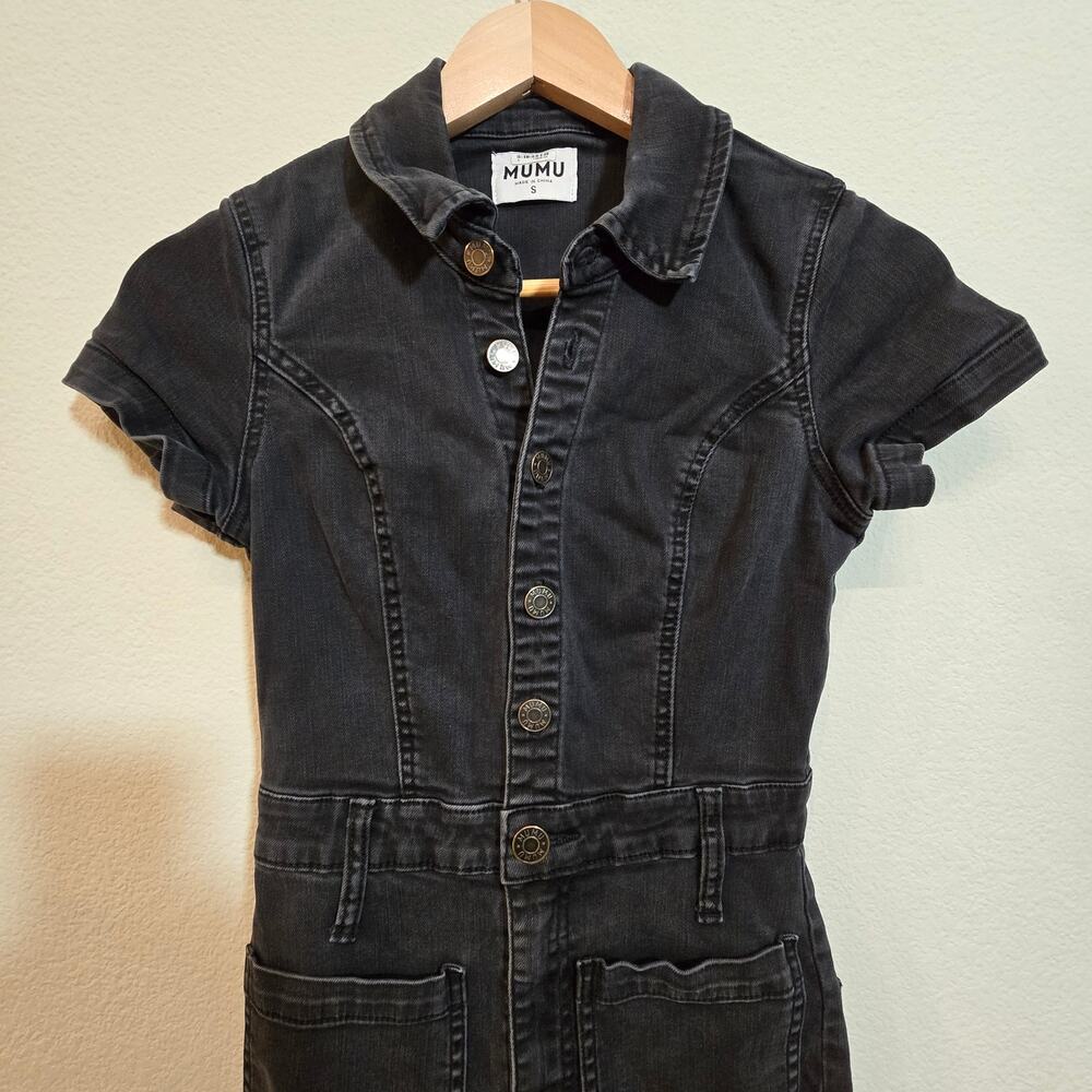 Show Me Your Mumu Everhart Jumpsuit in Pitch Black Sz S - Picture 5 of 8